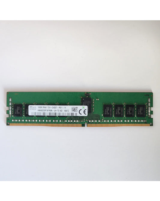 Vista frontal del módulo de memoria DDR4 SK Hynix de 16 GB (dual-rank x8, 2400 MT/s).