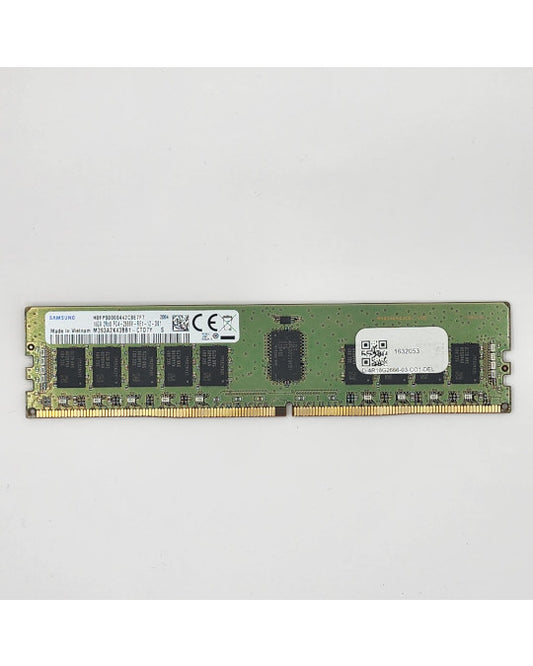 Vista frontal del módulo de memoria DDR4 Samsung de 16 GB (dual-rank x8, 2666 MT/s).